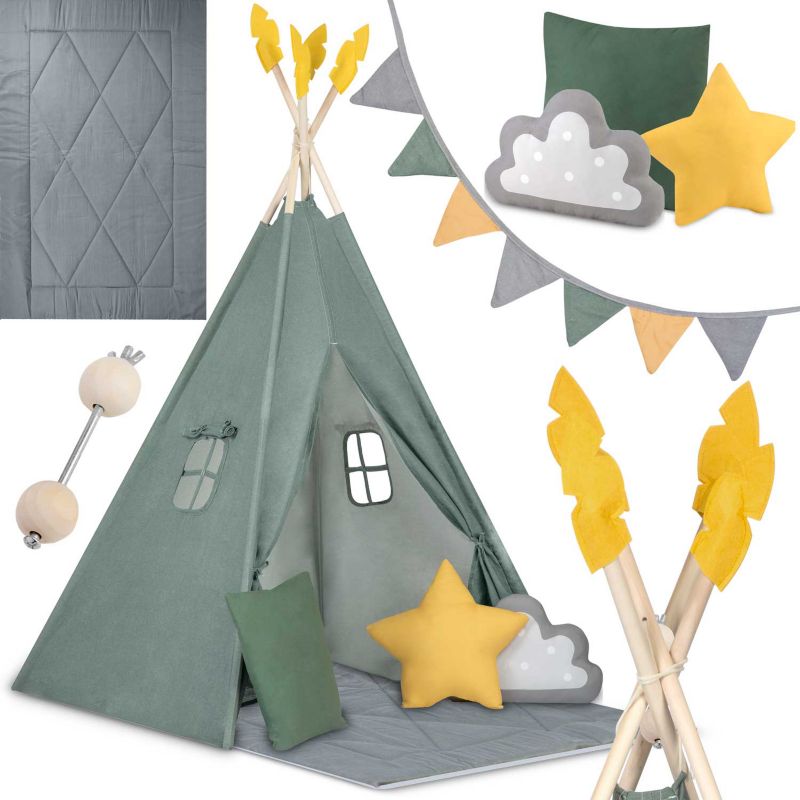 Namiot Tipi dla dzieci Nukido NK-406 wigwam ciemnozielony 1szt.