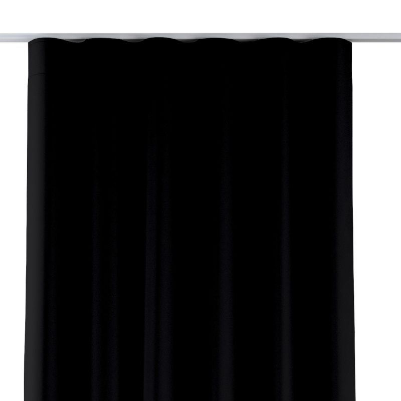 Zasłona na taśmie wave 130 x 245 cm Dekoria czarny 1 szt.