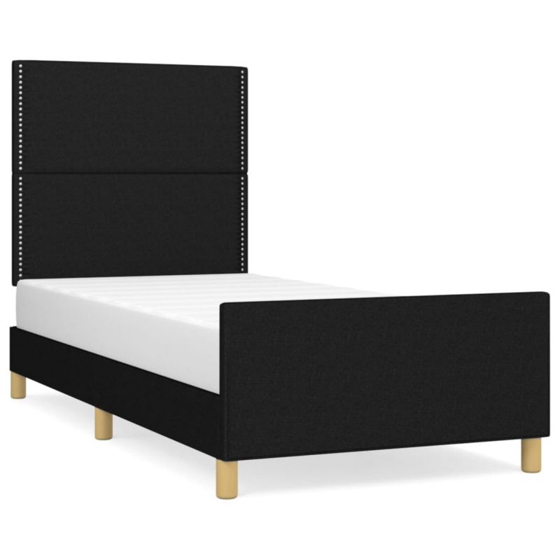 Łóżko tapicerowane WaszeMeble 90x190 cm czarna WM-3124938 1 szt.