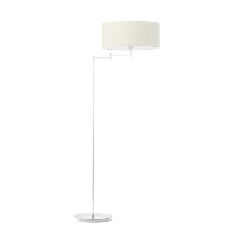 Lampa stojąca Volta Light Factory podłogowa przegubowa regulowana z abażurem ecru walec BLUES 1szt.