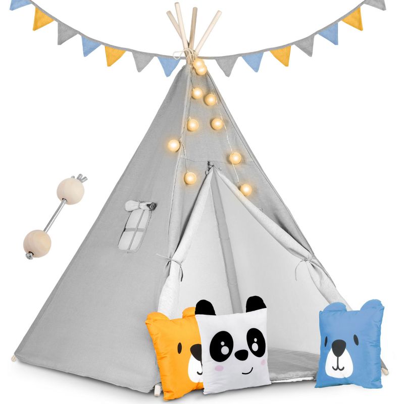Namiot Tipi dla dzieci Nukido NK-400 wigwam szary 1szt.