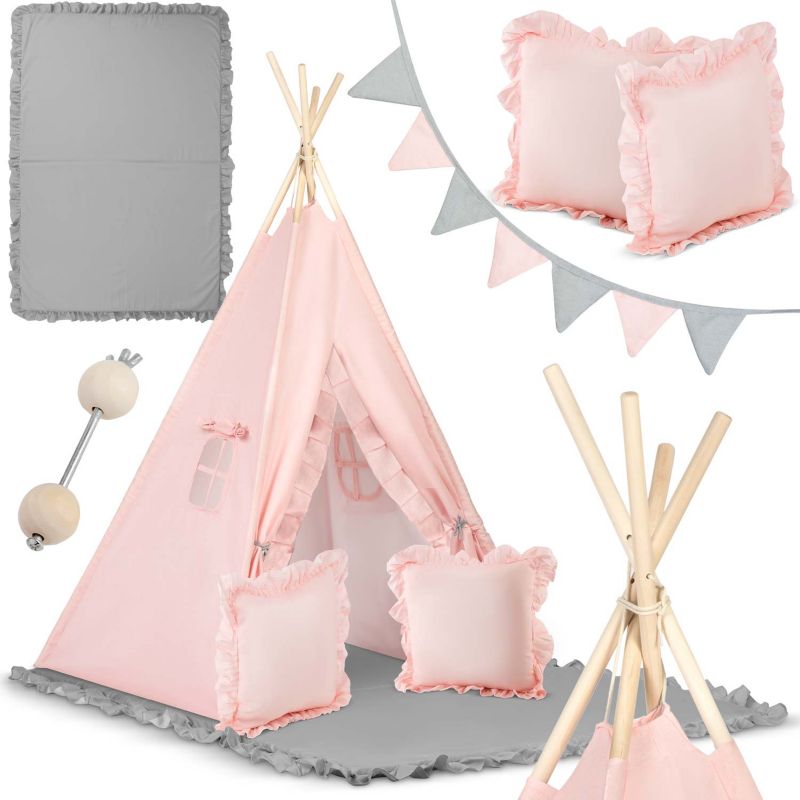 Namiot Tipi dla dzieci Nukido NK-406 wigwam jasnoróżowy 1szt.
