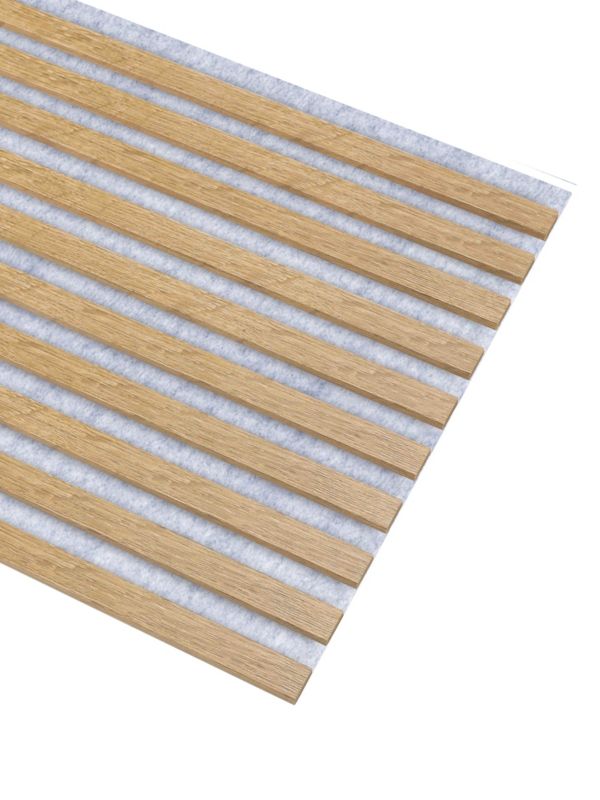 Lamele na Szarym Filcu Ścienne SunWood 275x58cm Panele Dekoracyjne Dąb Cleveland 1 szt.
