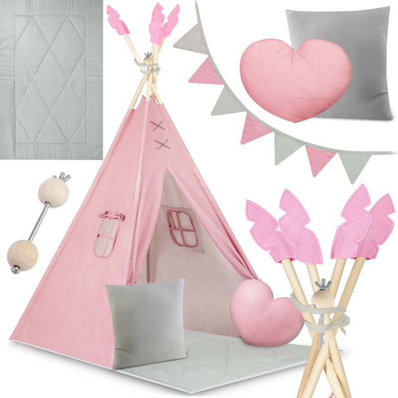 Namiot Tipi dla dzieci Nukido NK-406 wigwam ciemnoróżowy 1szt.