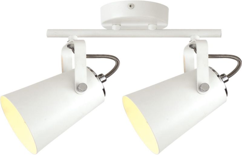 Kinkiet ścienny Kaja Nesta biały chromowany 2 x E27 x 25W IP20 wym: 17 x 40 x 10 cm - 1 szt.