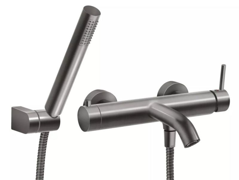 Bateria wannowo-prysznicowa Ferro Ciriculus Ścienna Gun Metal 1 szt.