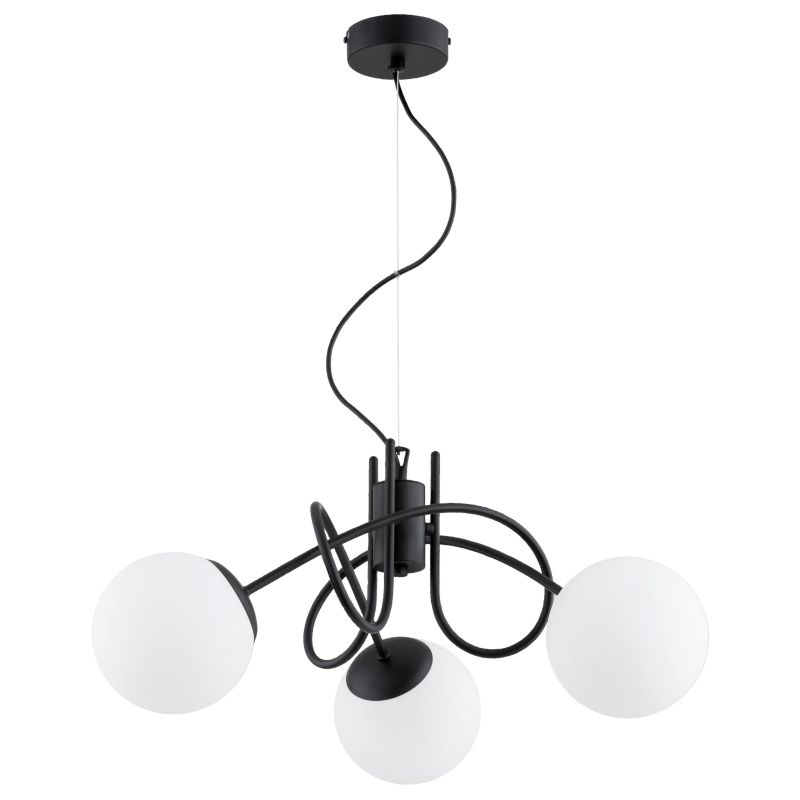 Lampa wisząca splątane ramiona Alfa MIKA czarna 3xE14x10W IP20 wym:65x52x52cm - 1 szt.