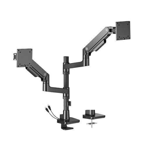 Uchwyt biurkowy do monitora 17-49 cali Hakner Axis duo czarny - 1 szt.