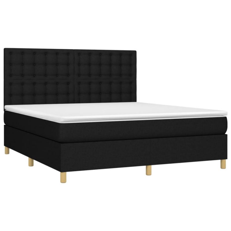 Łóżko kontynentalne WaszeMeble 180x200 cm czarne WM-3135775 1 szt.