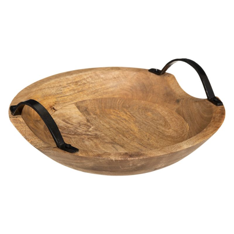 Misa dekoracyjna Atmosphera drewno mango beżowo-czarna 29,5x27x10,5 cm 1 szt.