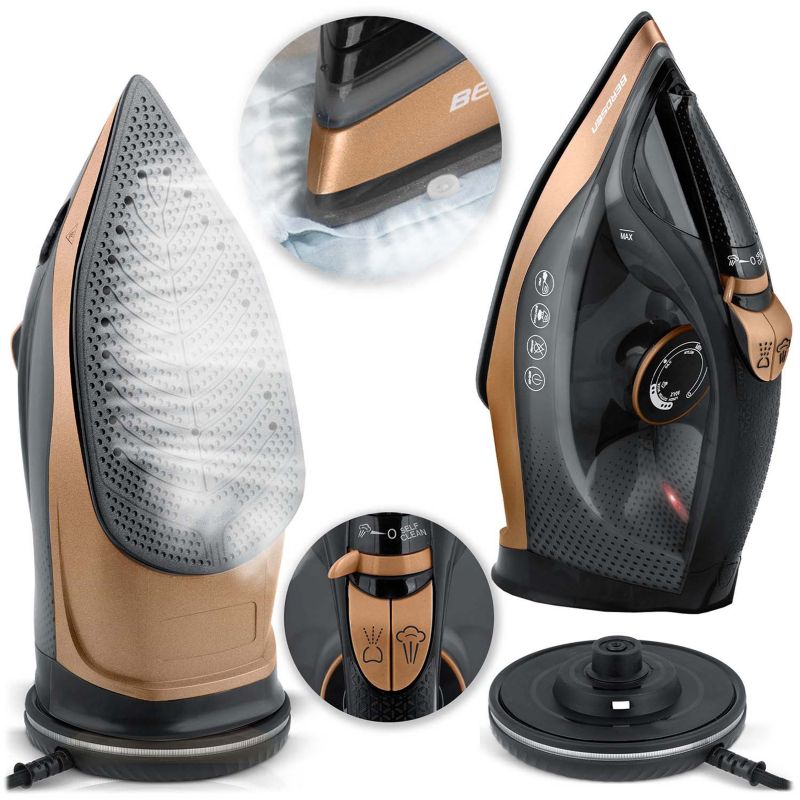 Żelazko parowe Berdsen BD-333 Bezprzewodowe 2600W ceramiczna powłoka 1szt.