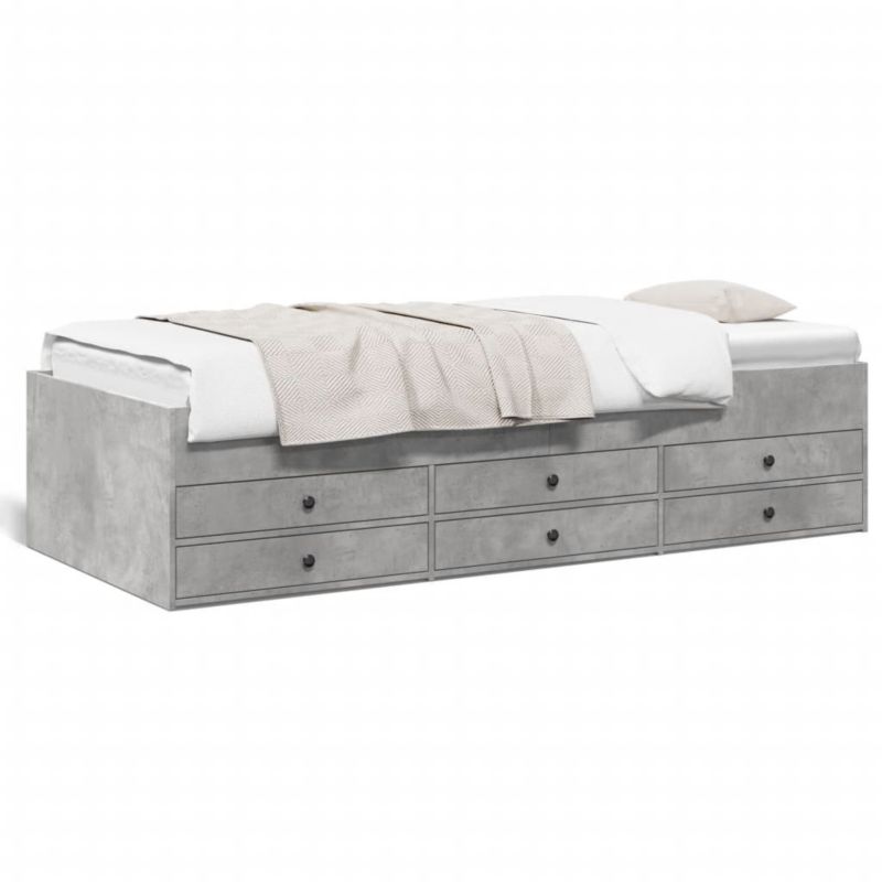 Łóżko dzienne WaszeMeble 75x190 cm szare WM-3280891 1 szt.