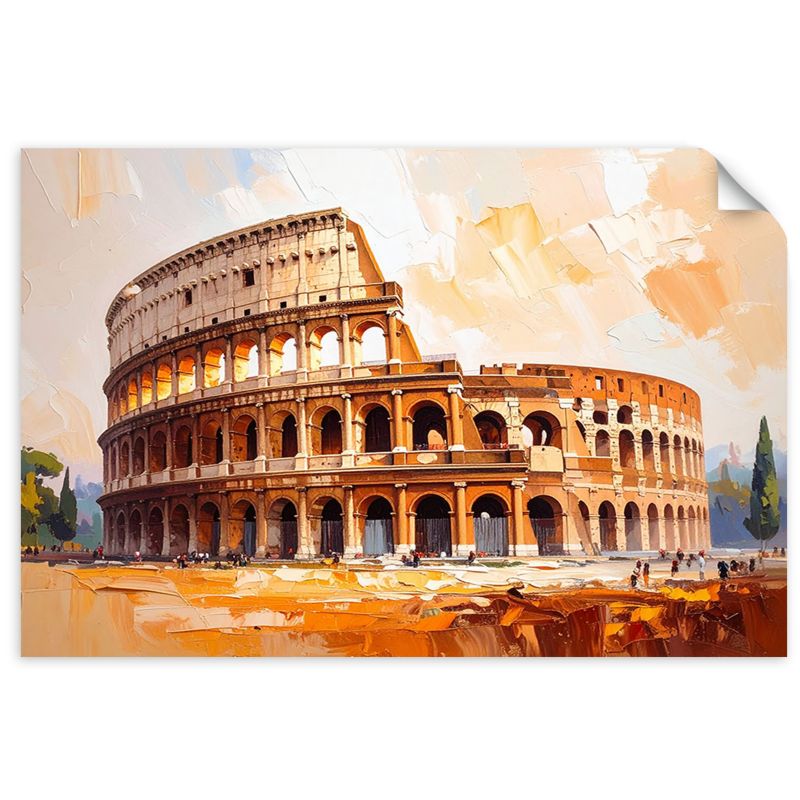 Naklejka na ścianę do salonu sypialni Feeby Rzymskie Koloseum Architektura 130x90cm 1szt