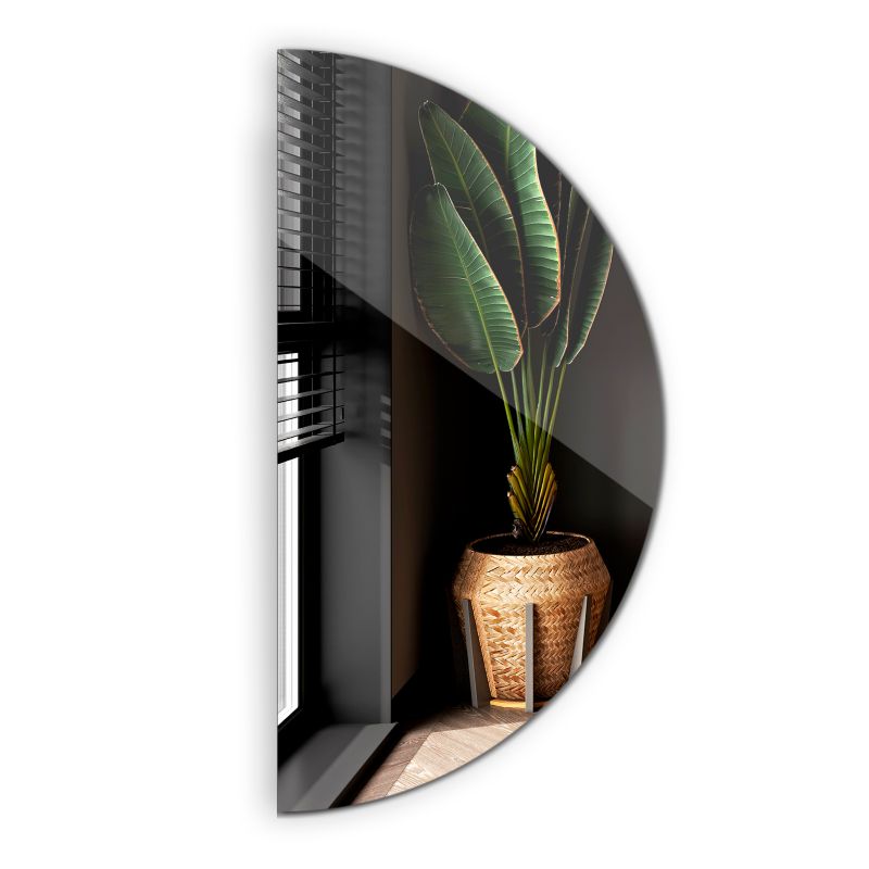 Lustro półokrągłe wiszące Tulup 30 x 60 cm łazienkowe ścienne 1 szt.