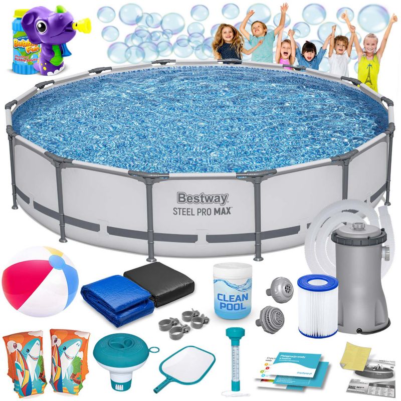 Basen ogrodowy stelażowy Bestway 427x84cm 17w1 zestaw 1szt.