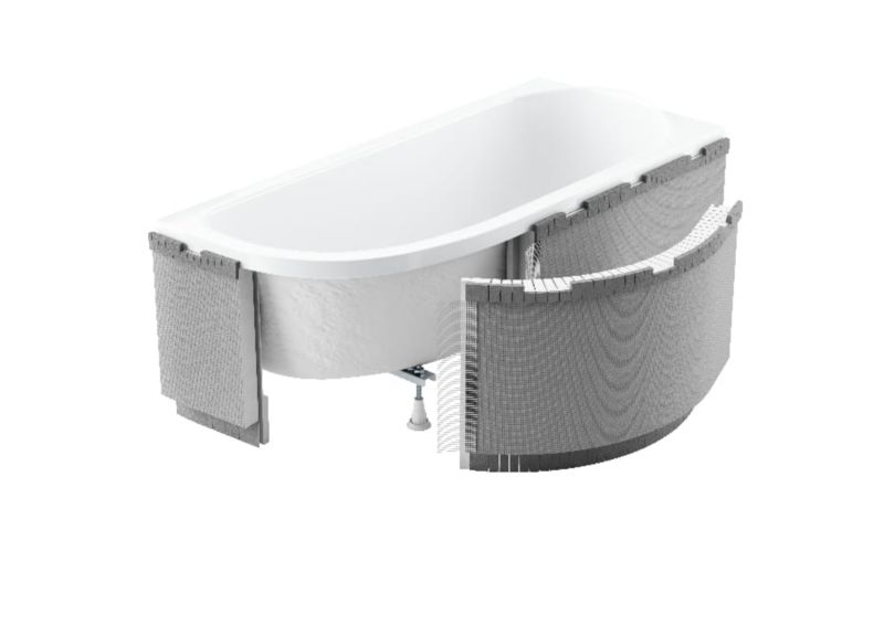 Obudowa wanny półokrągła 240x58 z podcięciem Schedpol 1.040 - LED 1 szt.