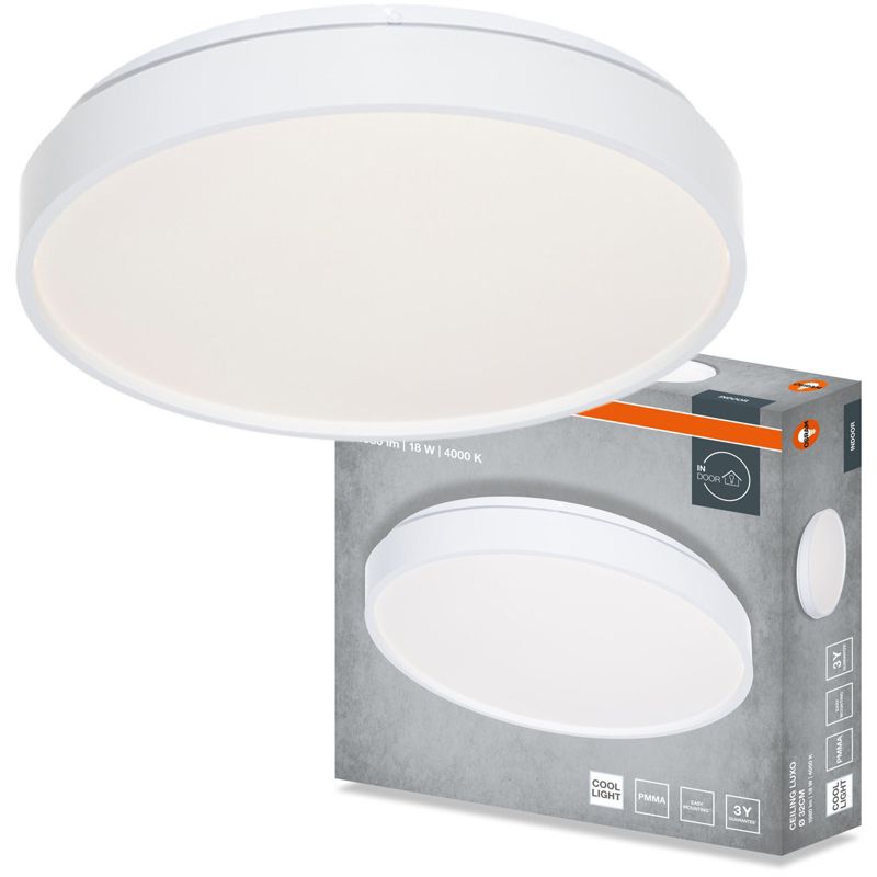 Plafon LED Luxo Osram Lampa Sufitowa Oprawa Natynkowa 18W 990lm 4000K Okrągły Biały 1 szt.