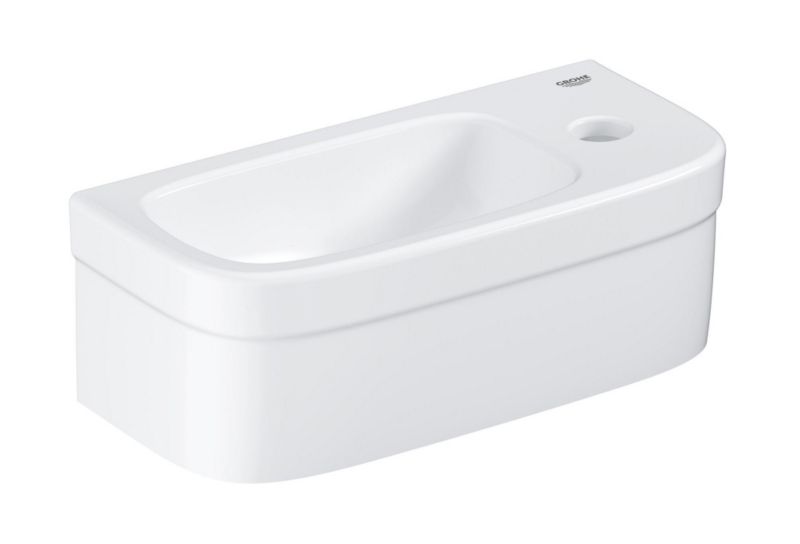 Umywalka ścienna Grohe Euro Ceramic 37x18 cm biała, 1 otwór, bez przelewu, 1 szt.