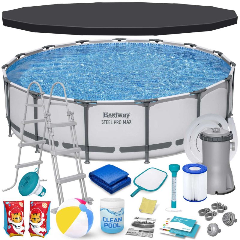 Basen stelażowy Bestway ogrodowy okrągły 457x107 cm 18w1 Full zestaw 1szt.