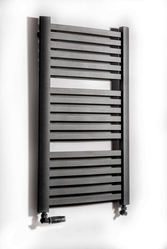 Grzejnik łazienkowy LUXRAD Kastor 945 x 580 mm czarny mat str. 1 szt