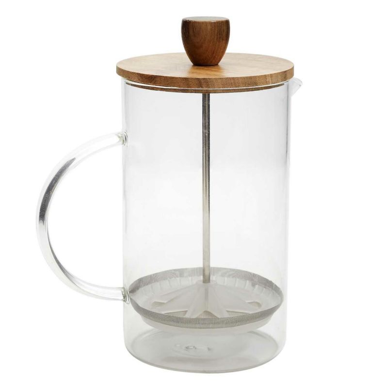 Zaparzacz tłokowy French Press NATURO HowHomely 850 ml szkło borokrzemowe 19x14x9,6 cm 1 szt.