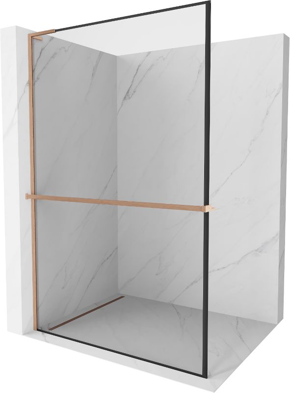 Ścianka prysznicowa Mexen Kioto+ L czarny wzór 110x200 cm 800-110-123-65-701 szt.