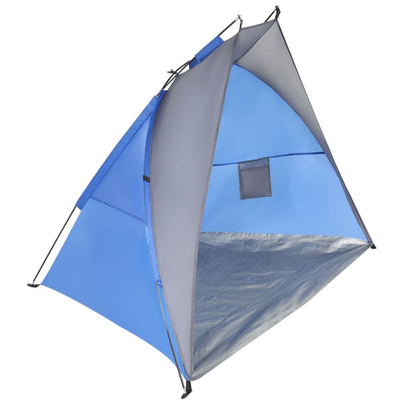 Namiot Enero Camp osłona plażowa Sun 200X120X120cm szaro-niebieska 1szt