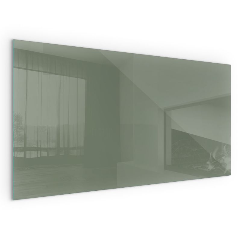 Transparentne Szkło Ochronne Wallfluent 100x50 cm Płyta pod Kominek Kolor Oliwkowy 1 szt.
