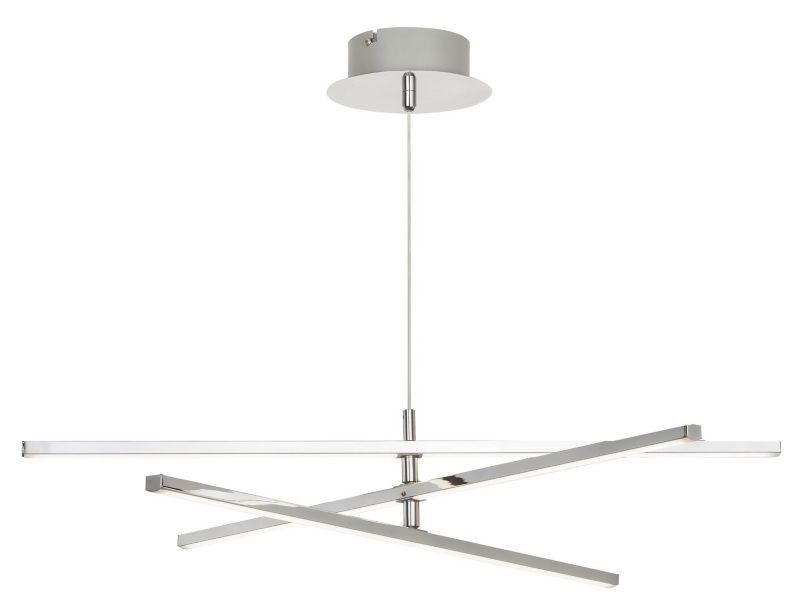 Żyrandol Rabalux Meredith chromowany biały wym: 122 x 60 x 60 cm wbudowany LED 18W 1 szt.