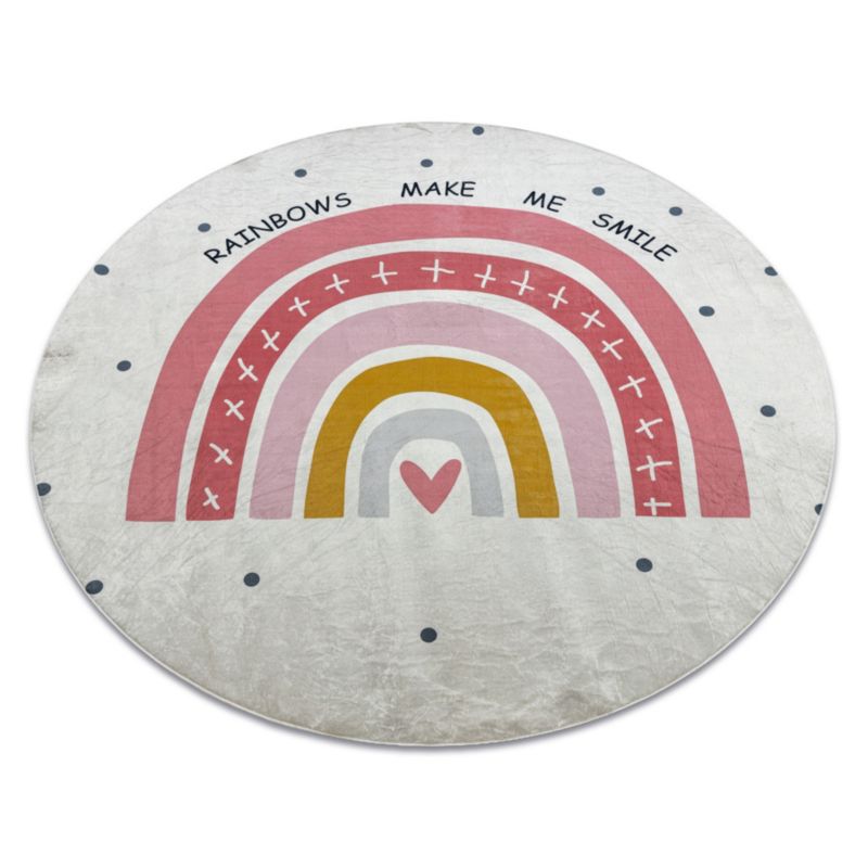 Dywan dla dzieci Bambino RugsX koło 120 cm biały DE174 1 szt.