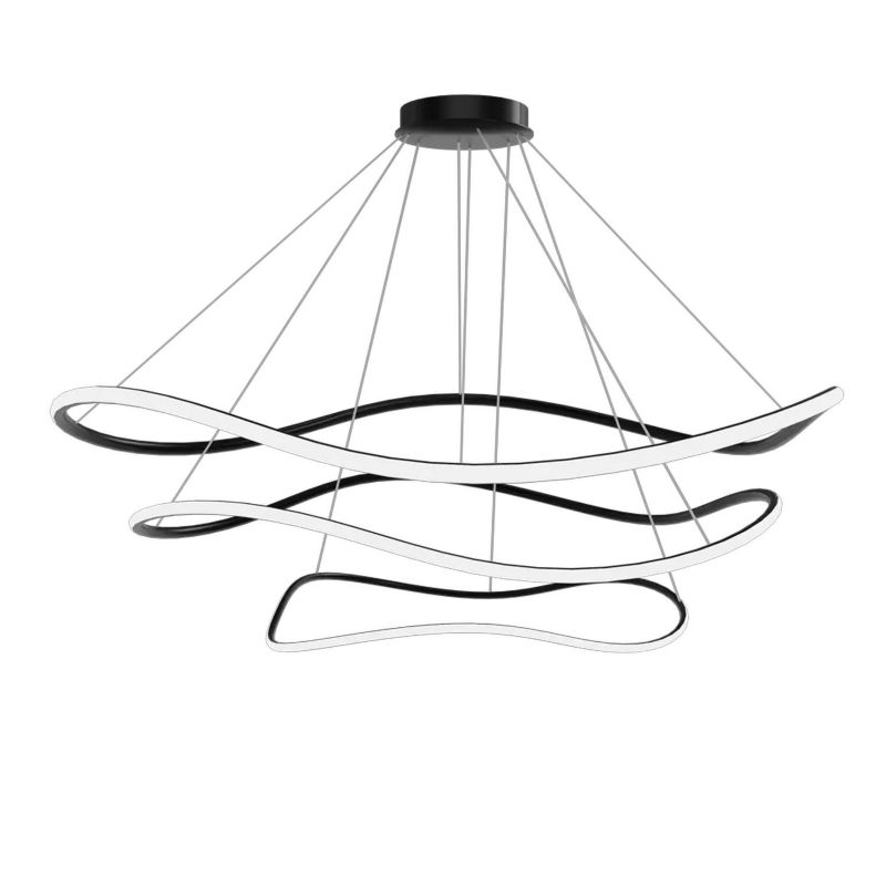 Lampa Sufitowa Wisząca Toolight Lhj016-Cp3 Black Czarny 1Szt
