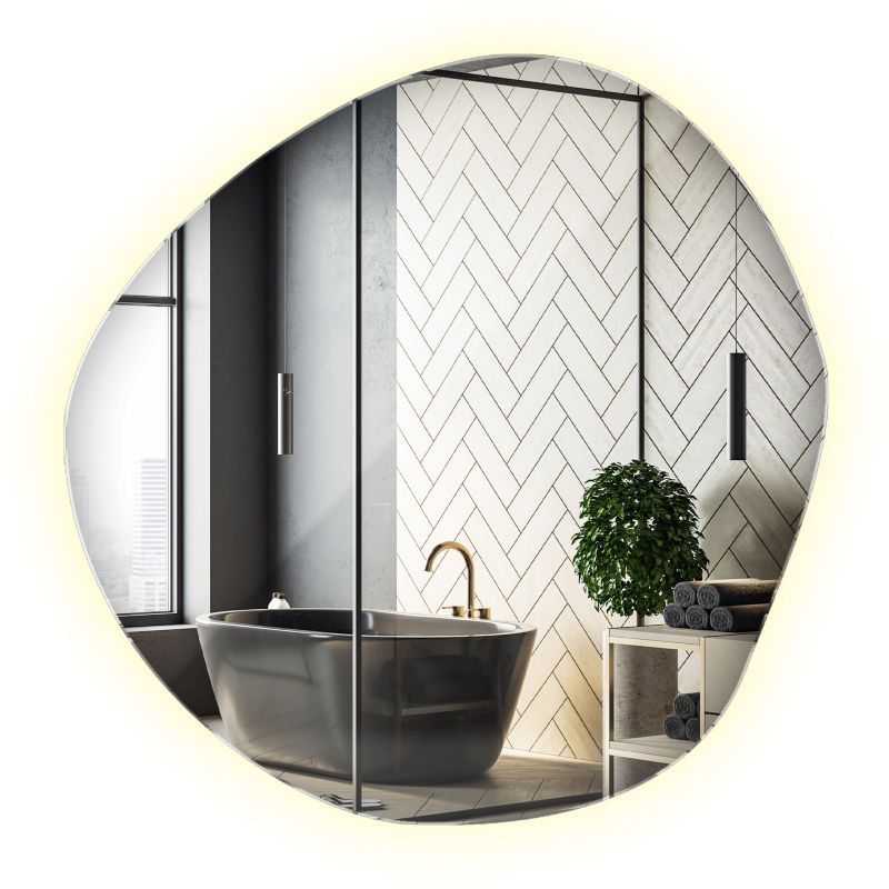 Lustro Do Łazienki LED Wallfluent 58x58 cm Wiszące Neutralna Barwa 1 szt.