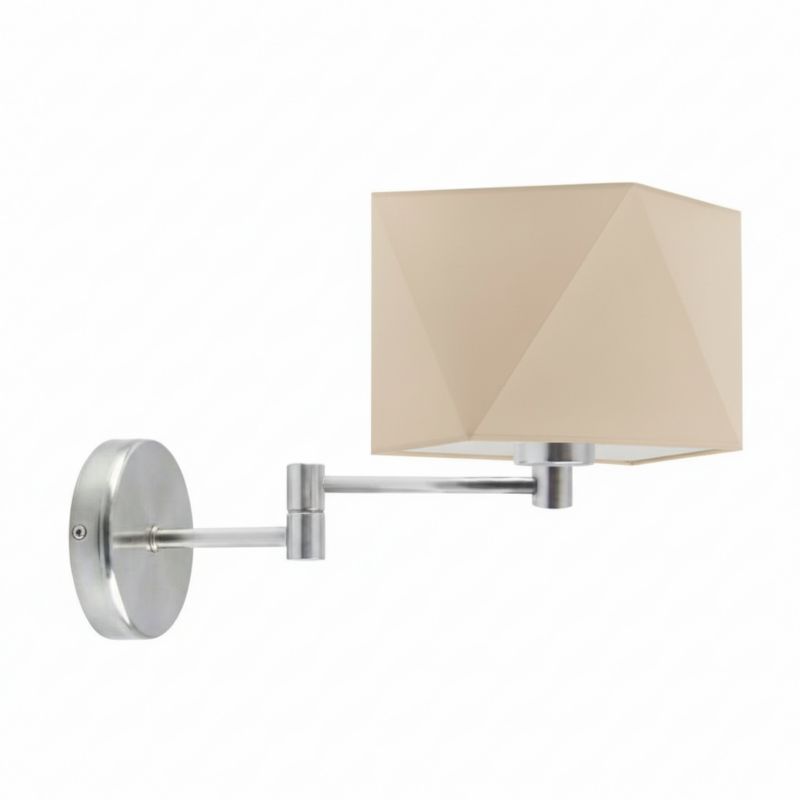 Kinkiet Volta Light Factory Burne Stal szczotkowana/Be żowy Abażur 1xE27 1szt.