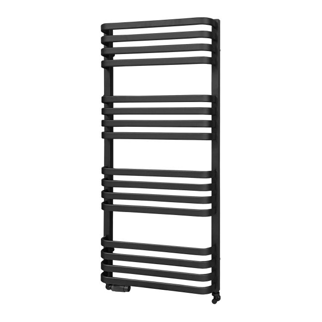Grzejnik łazienkowy Luxrad Piatto 114 x 53 cm czarny