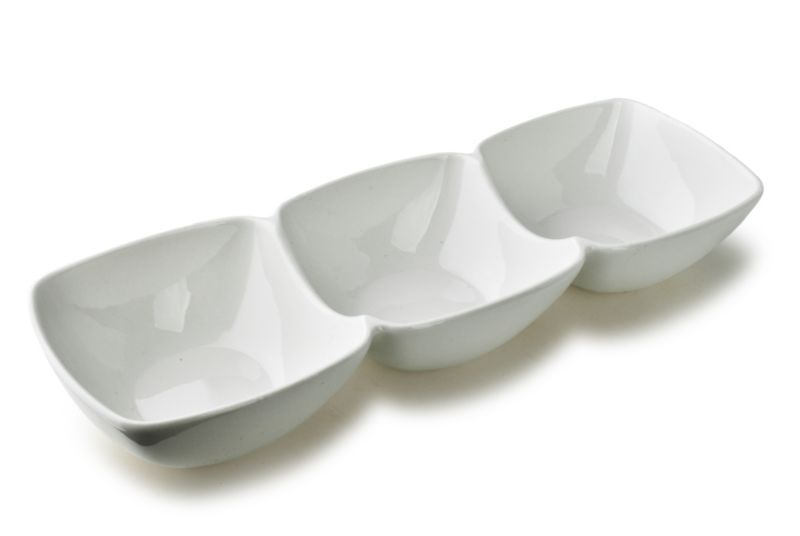 Naczynie porcelanowe BASIC Trójdzielne 32,5x11x5cm białe 1 szt