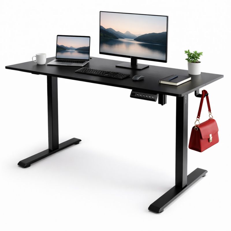 Biurko elektryczne FURVERO regulacja wysokości 72-112 cm blat 140x60 cm 1szt.