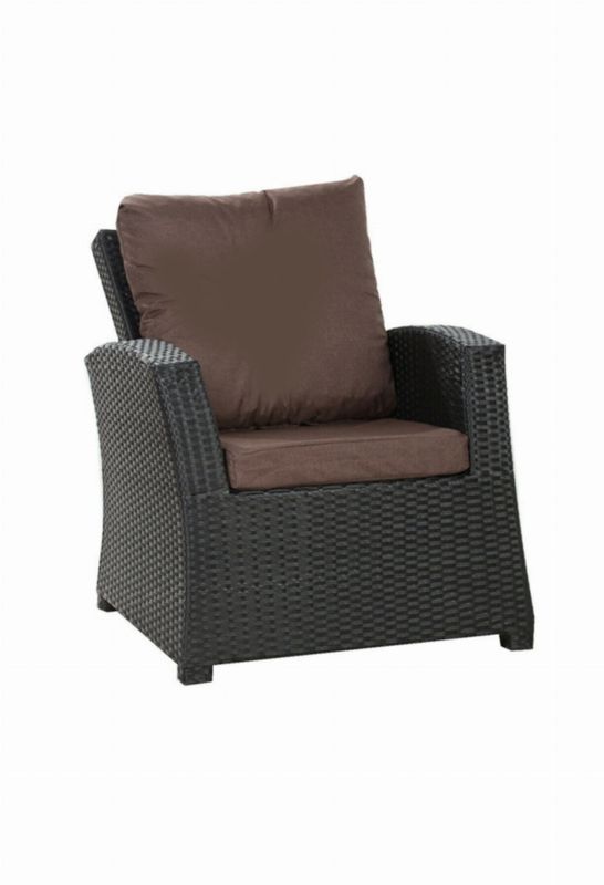 Poduszka na fotel ogrodowy Technorattan, Setgarden, 56x52x7cm + 56x50cm Brązowa dwustronne Poduszki na krzesło ogrodowe, 2szt