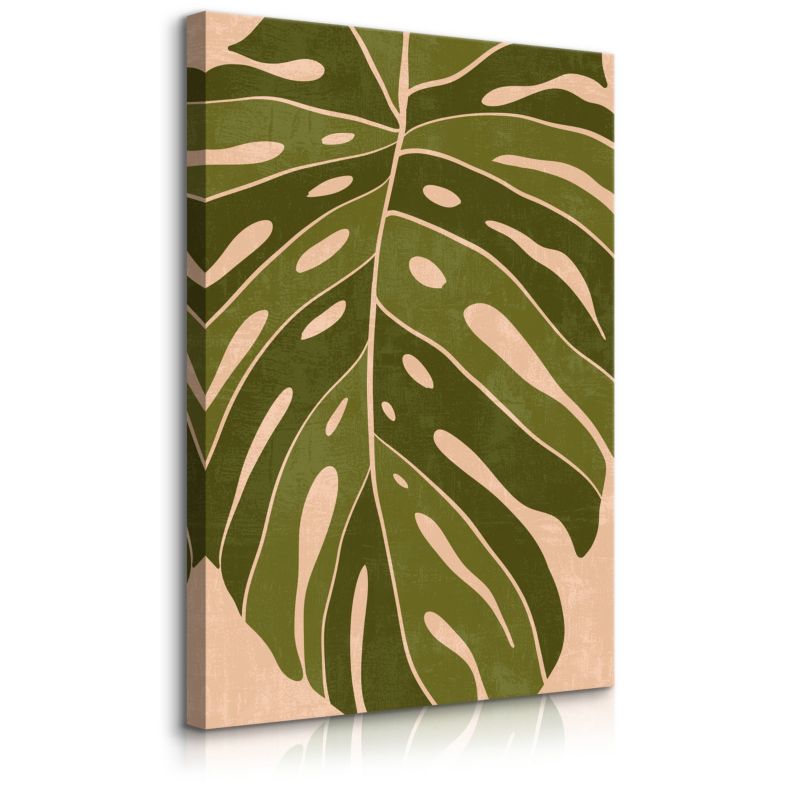 Obraz Muralo Do Salonu Liście Tropikalne Monstera Styl Boho Natura 70x100 cm 1 szt.