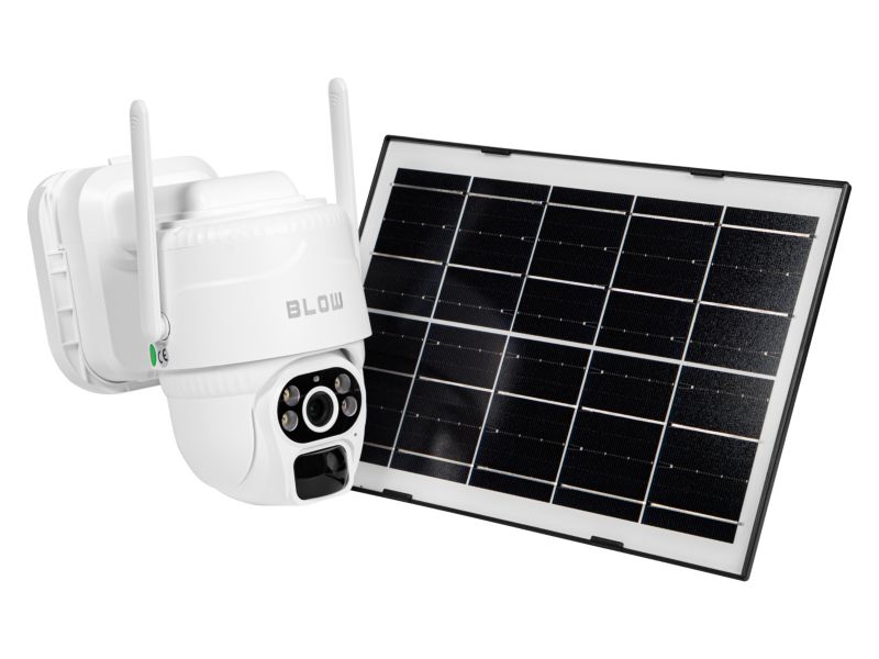 Kamera BLOW 3MP 4G solarna LTE SIM GSM na kartę zewnętrzna obrotowa IP66 PIR LED 1 szt.