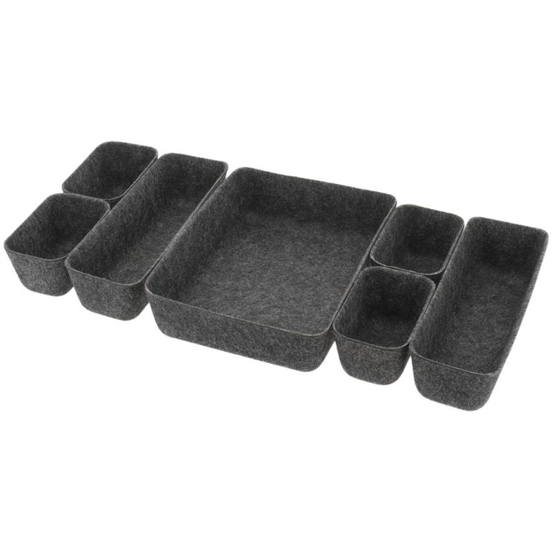 Organizer do szuflady filcowy 7 koszyków 27x20x6,8 cm 1 kpl.