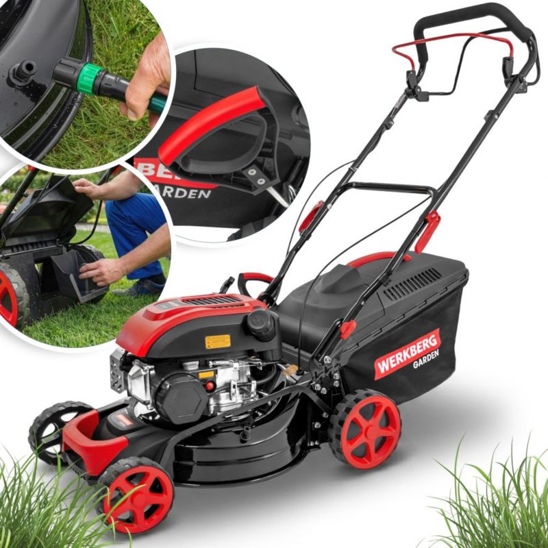 Kosiarka Werkberg Garden spalinowa z napędem mocna silnik 149CC napęd 41cm mulczowanie 1szt.