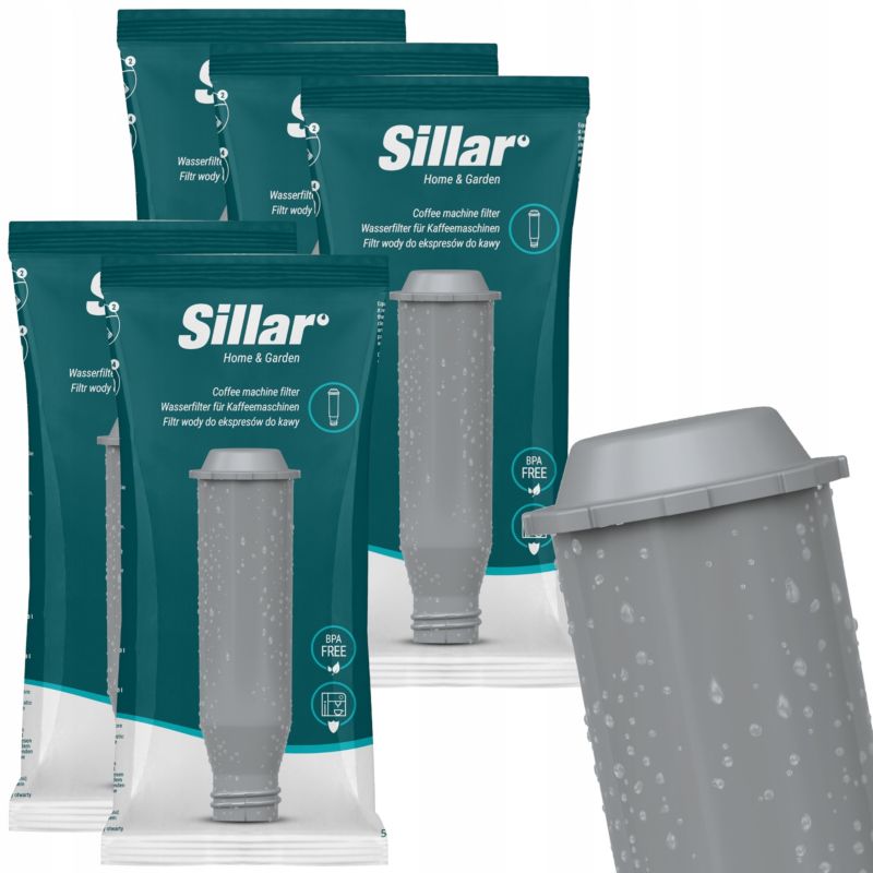 Filtr wody, Sillar, do ekspresu Krups Nivona Melitta, węglowy, zamiennik F088 NIRF 700 PRO AQUA, 5szt