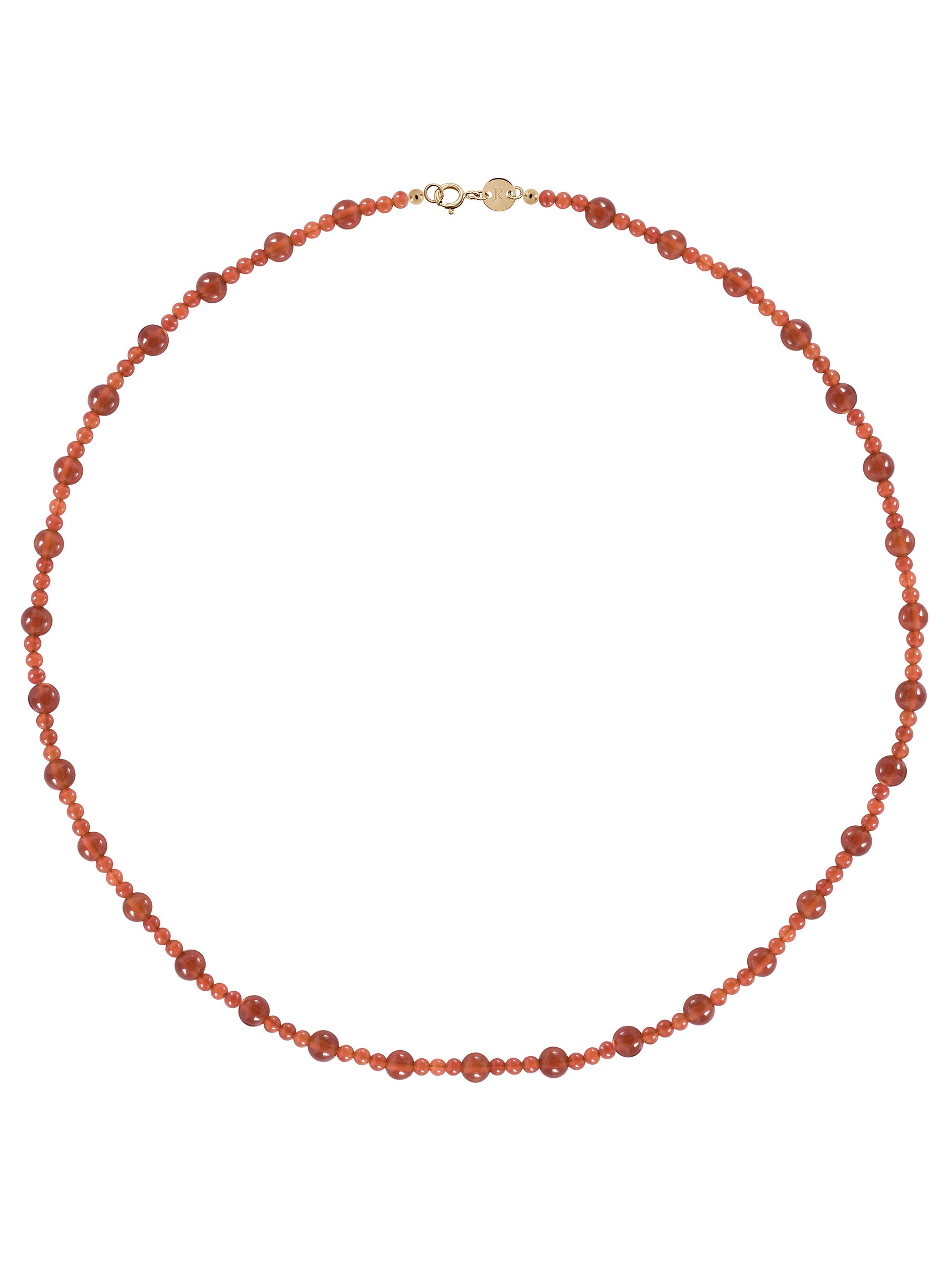Carnelian Necklace - naszyjnik wykonany z pomarańczowego agatu, 38