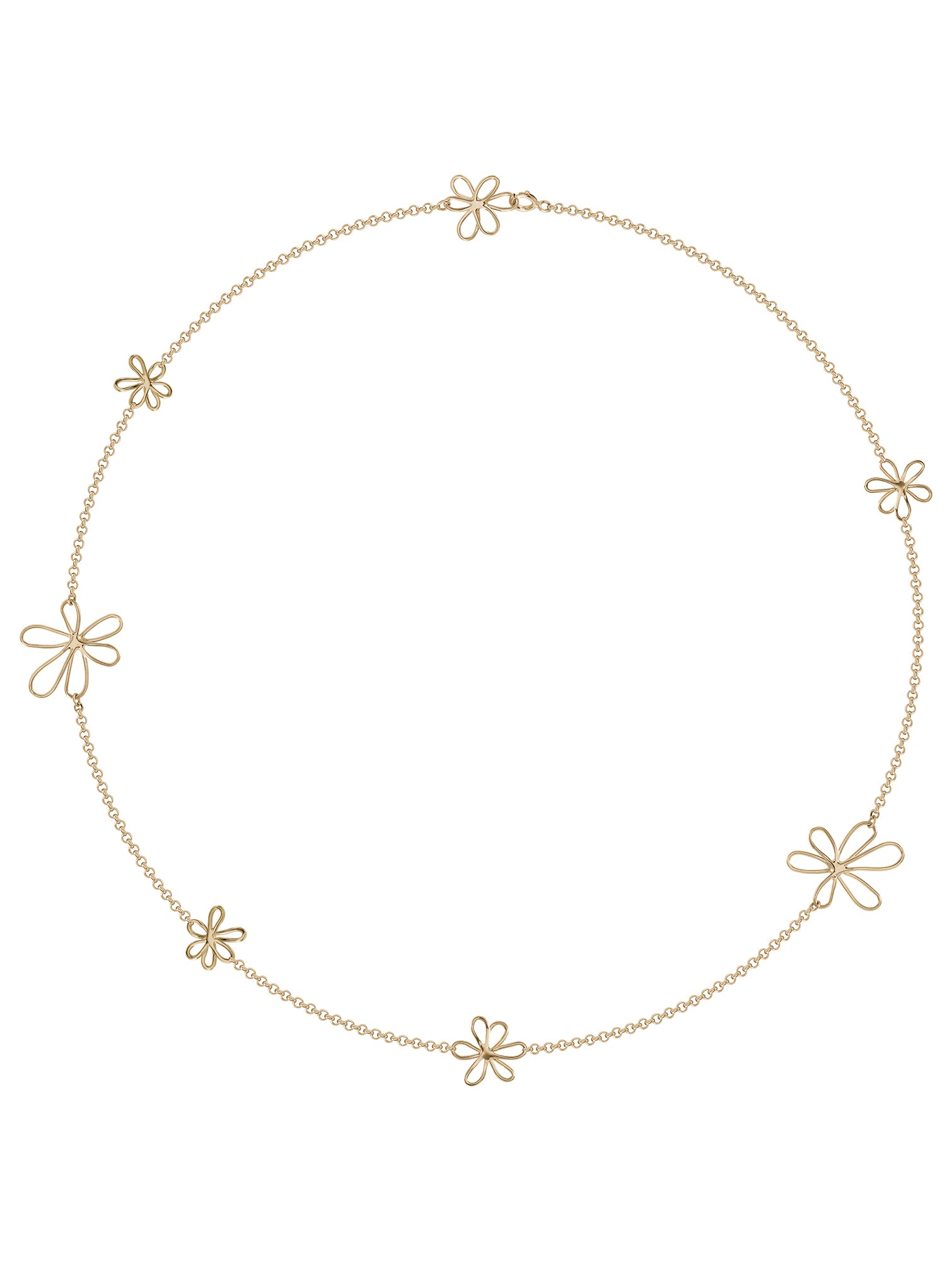 Fuji Necklace N°4 - delikatny, złoty naszyjnik ręcznie wykonany, 40