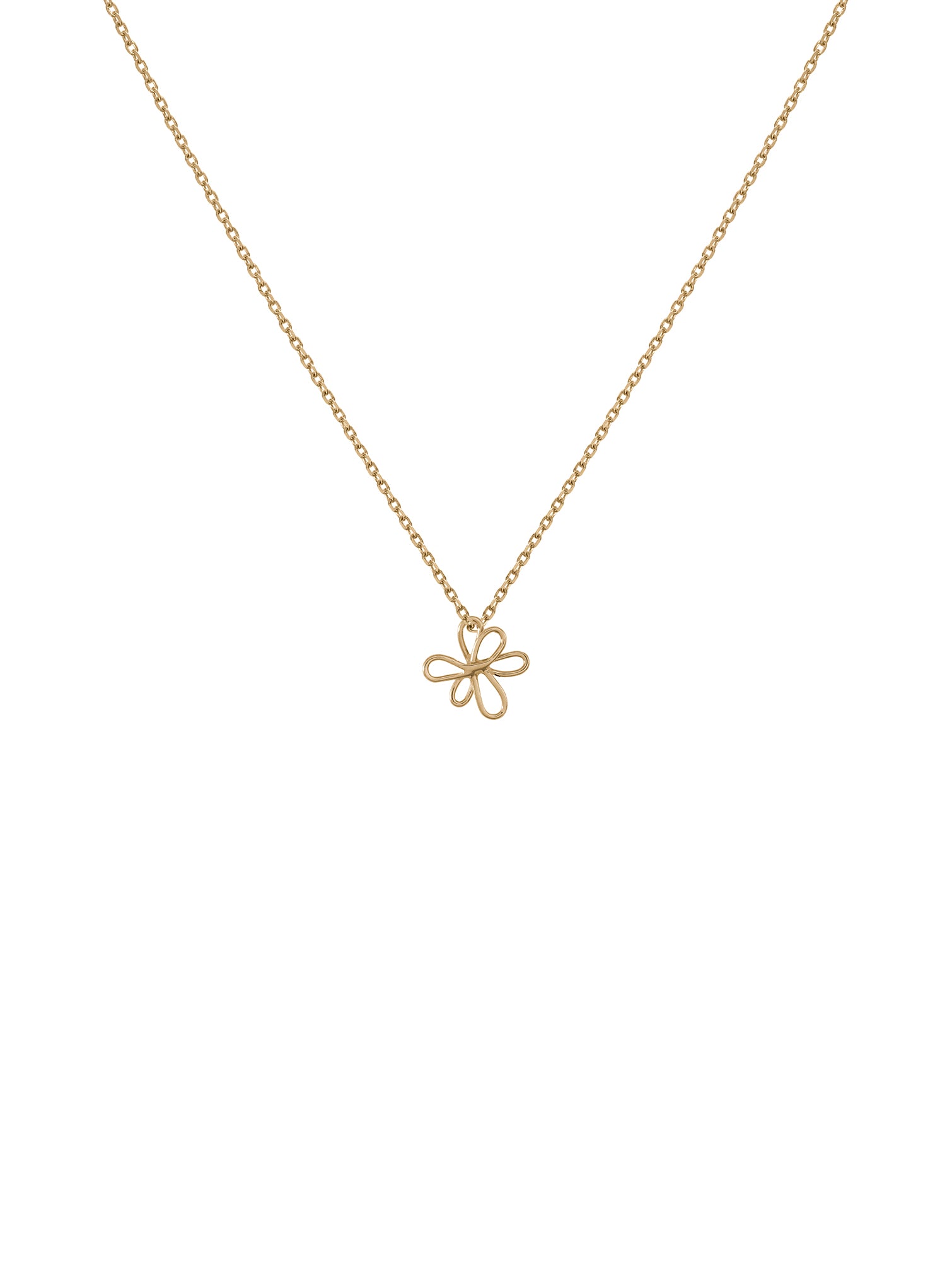 Fuji Necklace N°1 - naszyjnik z małą zawieszką w kształcie kwiatka, 42