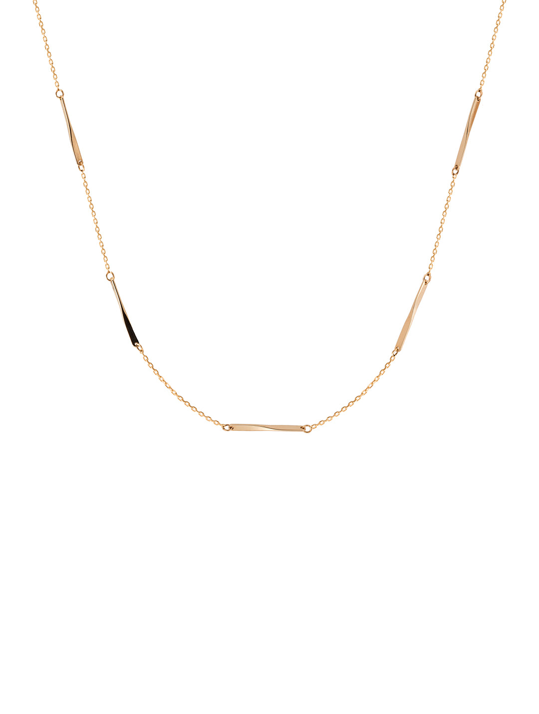 Avena Necklace N°3 - naszyjnik z pięcioma ogniwkami, 40