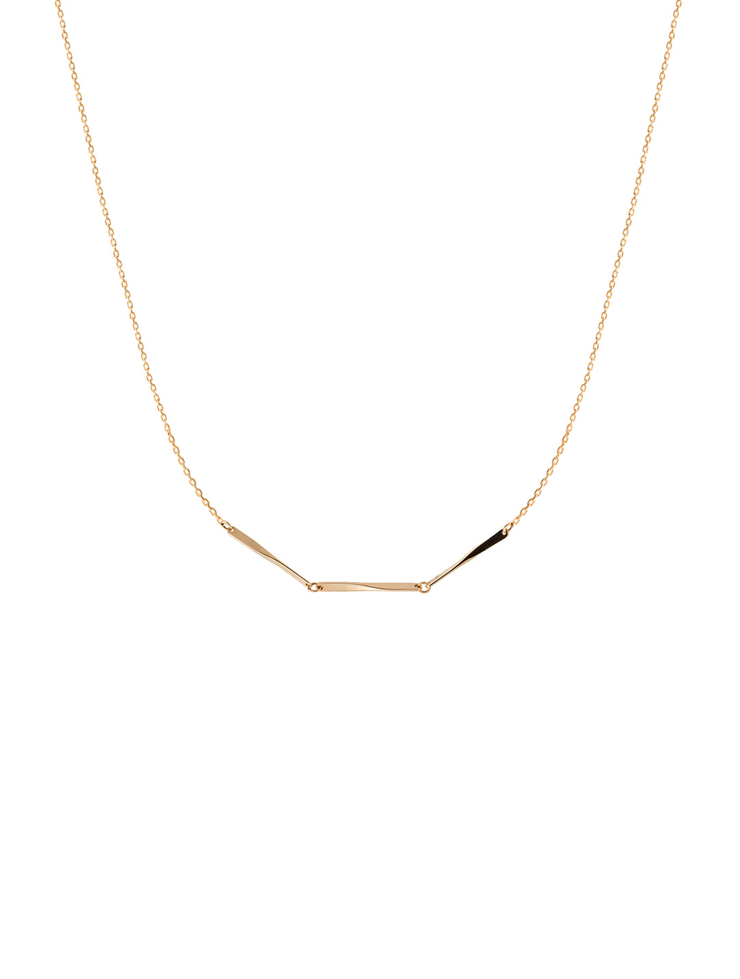 Avena Necklace N°2 - naszyjnik z trzema ogniwkami, 42