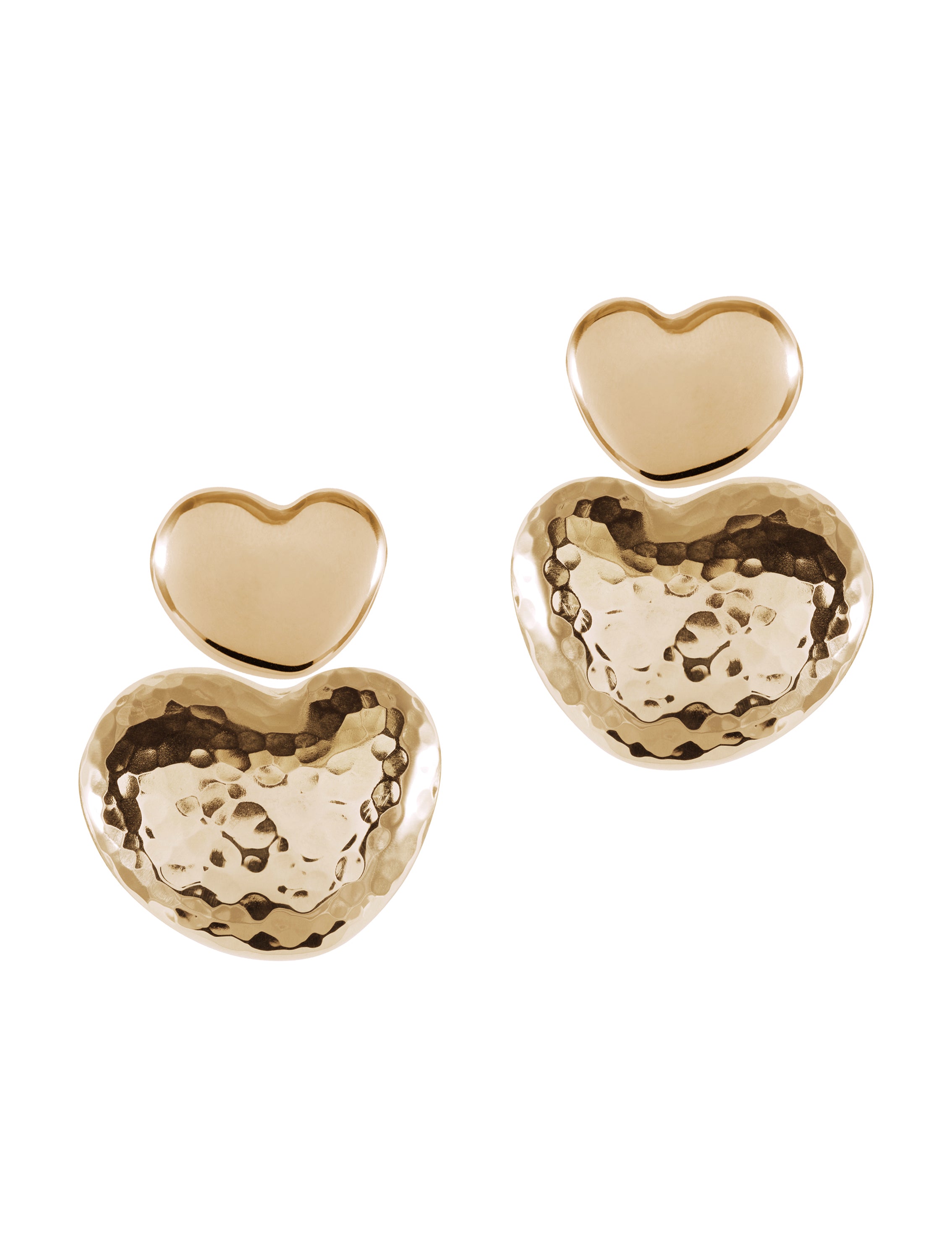 Hoya Earrings N°5 - Kolczyki typu sztyft, składające się z dwóch serc