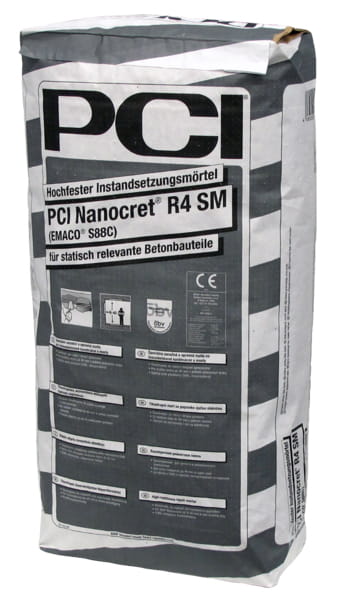 WYSOKOWYTRZYMAŁA CEMENTOWA ZAPRAWA NAPRAWCZA PCI NANOCRET R4 SM 25KG