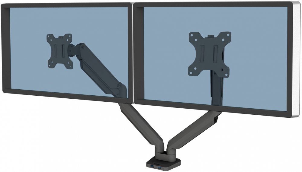 Uchwyt na 2 monitory Fellowes Platinum Series, czarny